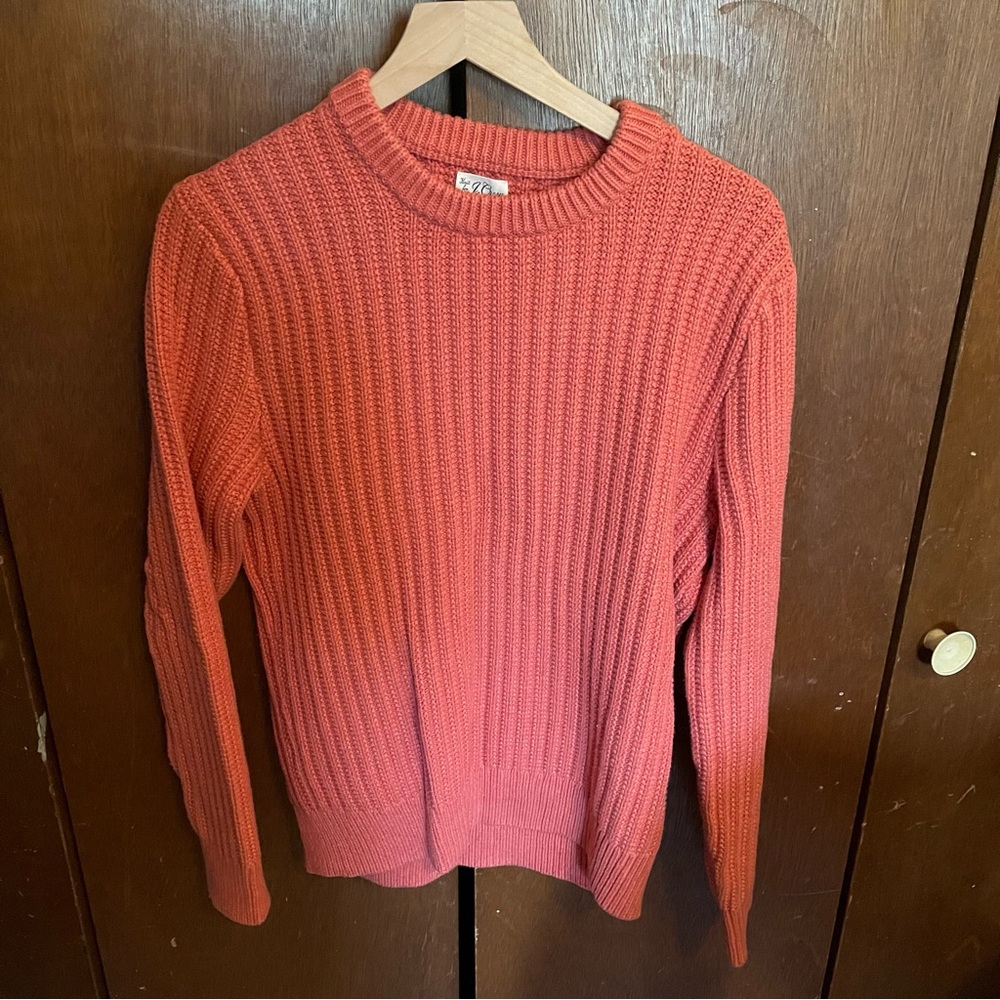 Salmon Pink cable knit sweater